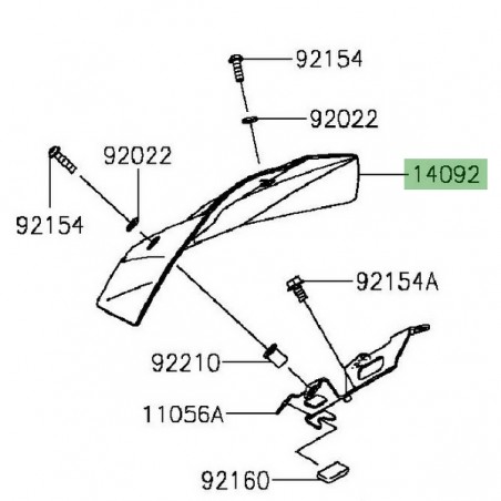 Bulle d'origine Kawasaki Z300 (2015-2016) | Réf. 140921009