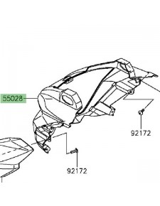 Tête de fourche Kawasaki Z300 (2015-2016) | Réf. 550280459