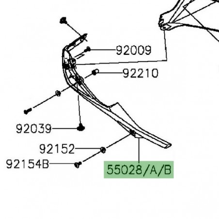Sabot moteur gauche Kawasaki Z300 (2015-2016) | Moto Shop 35
