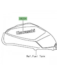 Autocollant "Kawasaki" réservoir Kawasaki Z300 (2015-2016) | Moto Shop 35