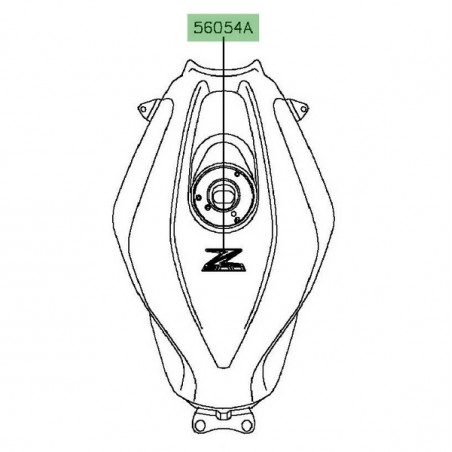 Autocollant "Z300" réservoir Kawasaki Z300 (2015-2016) | Moto Shop 35