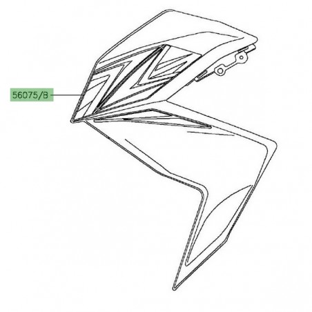 Autocollant "Z" flanc de carénage Kawasaki Z300 (2016) | Moto Shop 35