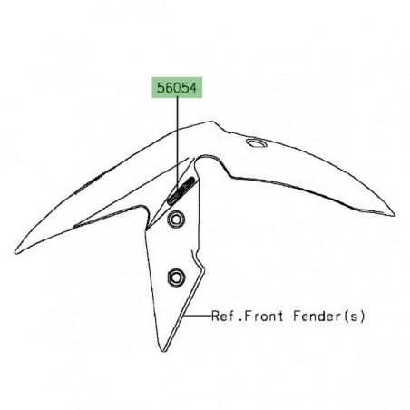 Autocollant "ABS" garde-boue avant Kawasaki Z300 ABS (2015-2016) | Moto Shop 35