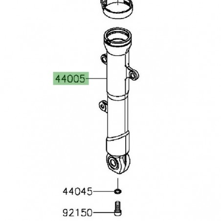 Fourreau de fourche gauche Kawasaki Z300 (2015-2016) | Moto Shop 35