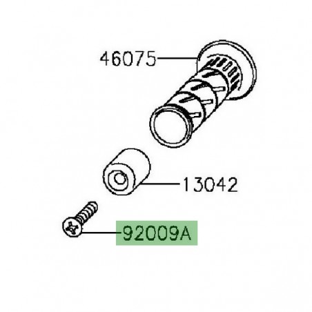 Vis M8x45 embout de guidon Kawasaki Z300 (2015-2016) | Réf. 920091257