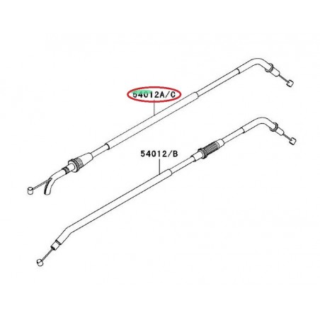 Câble d'ouverture de gaz Kawasaki Er-6n (2006-2008) | Réf. 540120226
