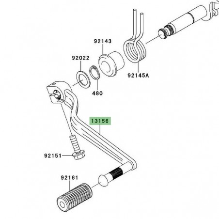 Sélecteur de vitesse Kawasaki Er-6n (2006-2008) | Réf. 131560072