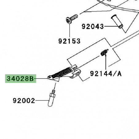 Repose-pieds avant gauche Kawasaki Er-6n (2006-2008) | Réf. 340280059