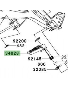 Repose-pieds arrière Kawasaki Er-6n (2006-2008)