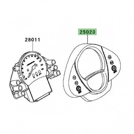 Dessus de compteur Kawasaki Er-6n (2006-2008) | Réf. 250230014