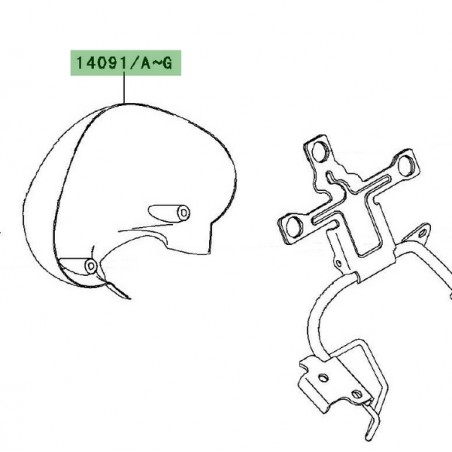 Cuvelage de compteur peint Kawasaki Er-6n (2006-2008) | Moto Shop 35