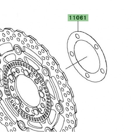 Joint disque de frein avant Kawasaki Er-6n ABS (2006-2008) | Réf. 110610201
