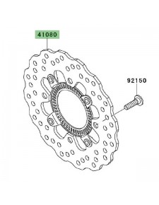 Disque de frein arrière Kawasaki Er-6n ABS (2006-2008) | Réf. 410800164