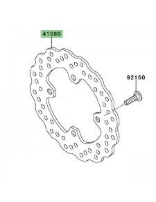 Disque de frein arrière d'origine Kawasaki 410800040 | Moto Shop 35