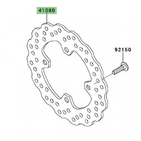 Disque de frein arrière d'origine Kawasaki 410800040 | Moto Shop 35