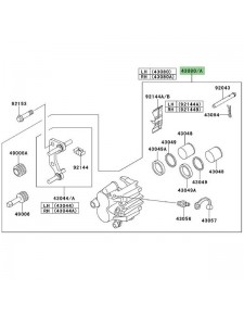 Étrier de frein avant Kawasaki Er-6n ABS (2006-2008) | Moto Shop 35