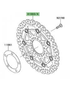 Disque de frein avant Kawasaki Er-6n (2006-2008) | Moto Shop 35