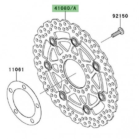 Disque de frein avant Kawasaki Er-6n (2006-2008) | Moto Shop 35