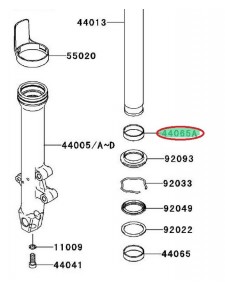 Bague de friction inférieure Kawasaki 440650014 | Moto Shop 35