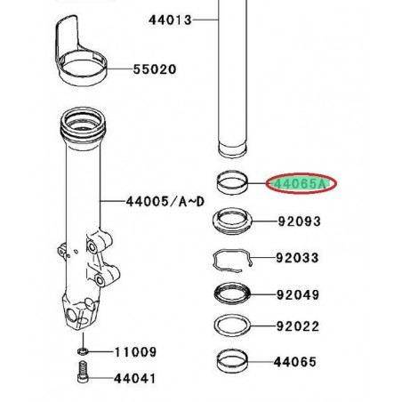 Bague de friction inférieure Kawasaki 440650014 | Moto Shop 35