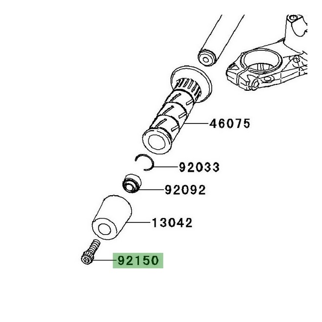 Porte-Clés Moto Kawasaki ER-6N en Gomme