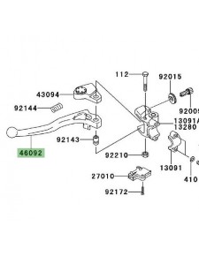 Levier d'embrayage Kawasaki Er-6n (2006-2008) | Réf. 460921162