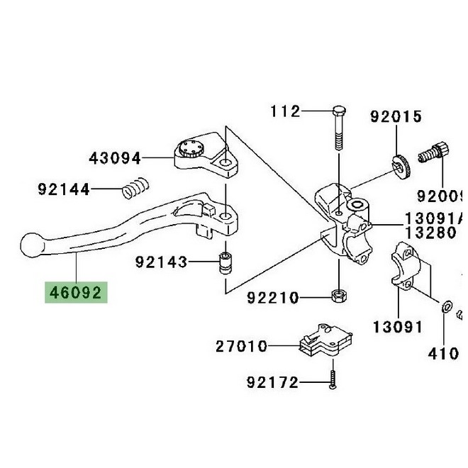 Levier Moto Levier Embrayage Frein Moto Pour KAWASAKI ER6N ER-6N Pour ER 6N  2009-2016