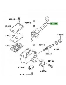 Levier de frein avant Kawasaki Er-6n (2006-2008) | Réf. 132361337