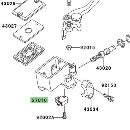Contacteur de frein avant Kawasaki 270100025 | Moto Shop 35