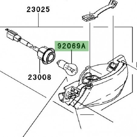 Ampoule feu arrière Kawasaki Er-6n (2006-2008) | Réf. 920691084
