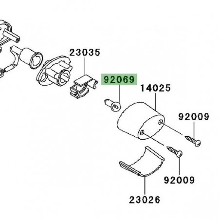 Ampoule éclairage de plaque Kawasaki Er-6n (2006-2008) | Réf. 920691055