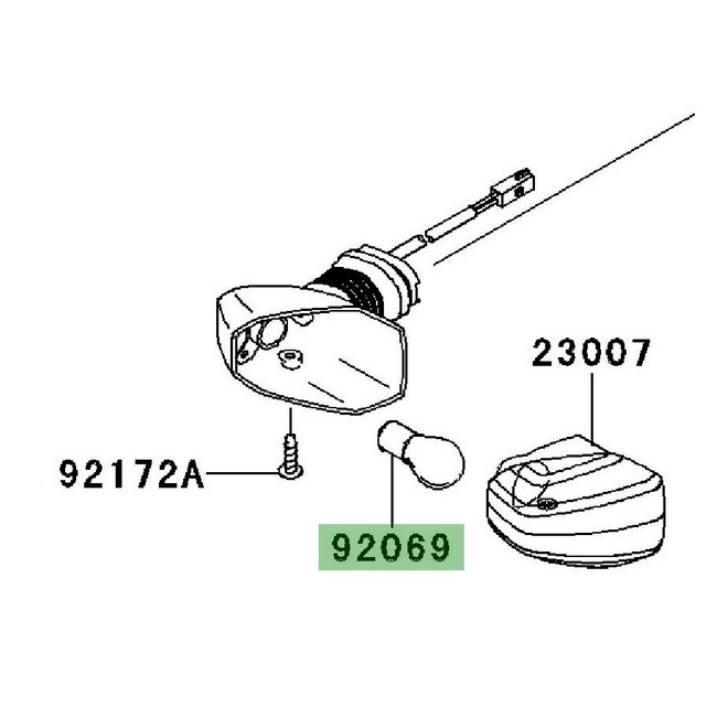 Ampoule clignotant 12V 21W Kawasaki 920691125 | Moto Shop 35