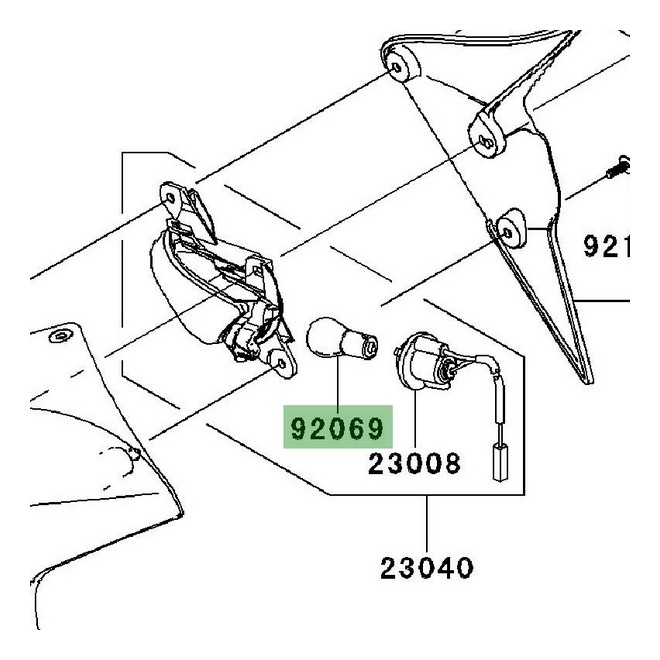 Ampoule clignotant 12V 21W Kawasaki 920691125 | Moto Shop 35
