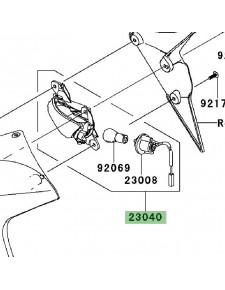 Clignotant avant gauche Kawasaki Er-6n (2006-2008) | Réf. 230400119