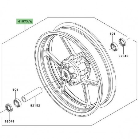 Jante avant Kawasaki Er-6n (2006-2008) | Moto Shop 35