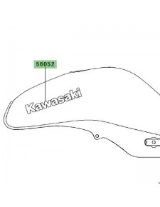 Autocollant "Kawasaki" Réservoir Kawasaki Er-6n (2006-2008) | Moto Shop 35