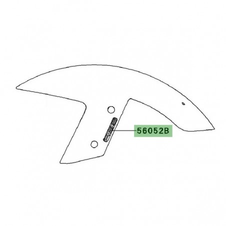 Autocollant "ABS" garde-boue avant Kawasaki Er-6n (2006-2008) | Moto Shop 35