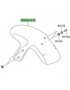 Garde-boue avant Kawasaki Er-6n (2006-2008)