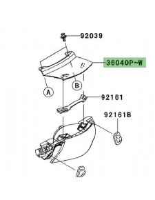 "Centre" coque arrière Kawasaki Er-6n (2006-2008) | Moto Shop 35