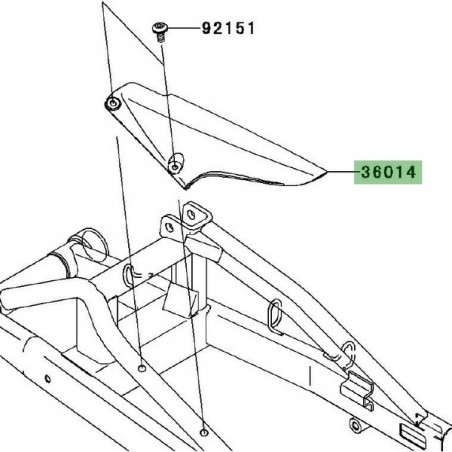 Protège chaîne Kawasaki Er-6n (2006-2008) | Réf. 360140027