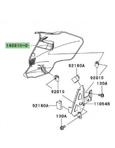 Carénage de phare droit Kawasaki Er-6n (2006-2008) | Moto Shop 35