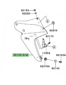 Écope de radiateur gauche Kawasaki Er-6n (2006-2008) | Moto Shop 35