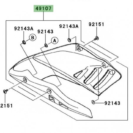 Sabot moteur Kawasaki Er-6n (2006-2008) | Réf. 491070074837