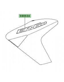 Autocollant "Er-6n" écopes Kawasaki Er-6n (2006-2008)