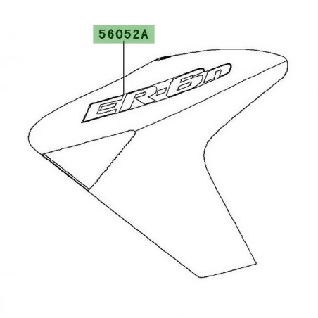 Autocollant "Er-6n" écope Kawasaki Er-6n (2006-2008) | Moto Shop 35