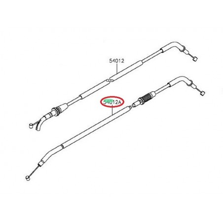 Câble de fermeture des gaz Kawasaki Er-6n (2012-2016) | Réf. 540120241