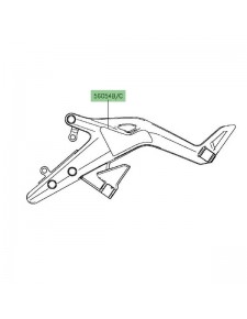 Autocollant platine repose-pieds Kawasaki Er-6n (2012-2016)