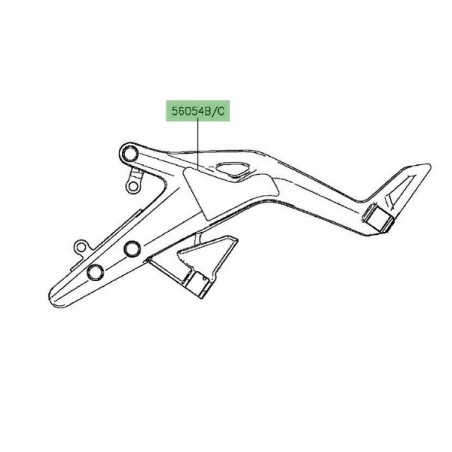 Autocollant platine repose-pieds Kawasaki Er-6n (2012-2013) | Moto Shop 35