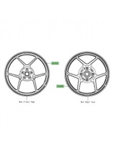 Liserés de jante d'origine Kawasaki Er-6n (2015-2016) | Moto Shop 35