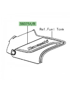 Autocollant "Kawasaki" réservoir Kawasaki Er-6n (2016) | Moto Shop 35